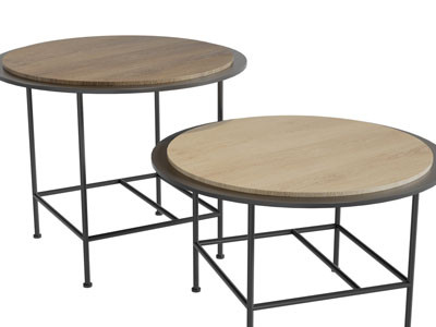 现代圆形茶几3d模型 现代圆形茶几