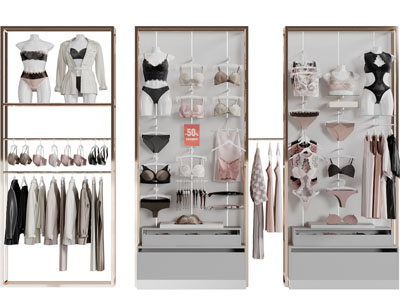 现代内衣展柜展架