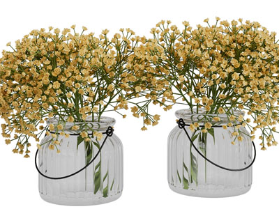 现代玻璃花瓶花卉