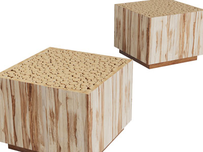 现代实木方形茶几3d模型 现代实木方形茶几