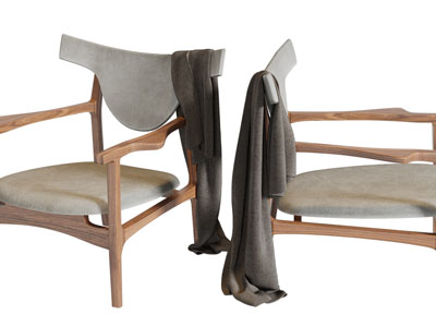 北欧实木休闲椅子