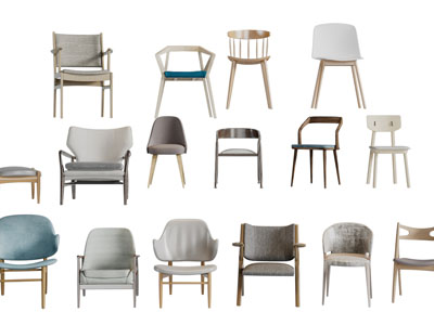 北欧实木边框的休闲椅子餐椅