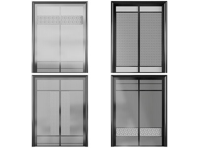 新中式玻璃推拉门