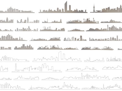 现代城市建筑墙饰挂件