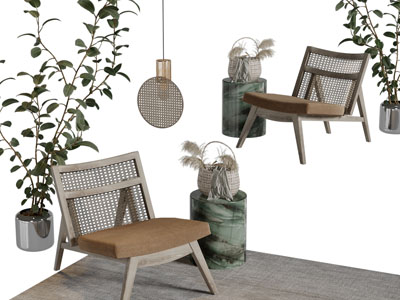 侘寂风实木休闲椅子