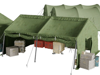 现代军用帐篷
