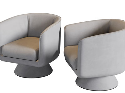 现代布艺单人沙发