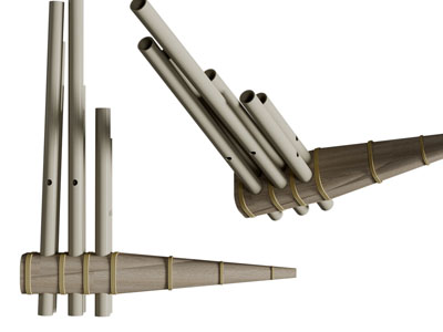 中国传统乐器芦笙3d模型 中国传统乐器芦笙