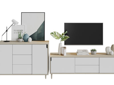 北欧实木玄关柜电视柜