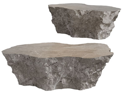 不规则原石材质的茶几3d模型 不规则原石材质的茶几