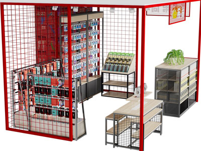 工业风手机展柜展台