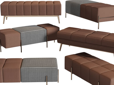 现代长方形沙发凳