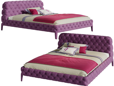 简欧软包双人床