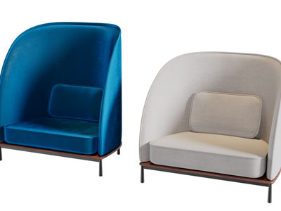 现代高靠背单人沙发