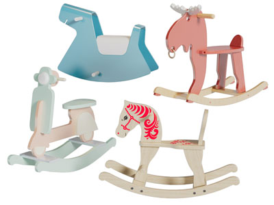 现代儿童实木木马玩偶玩具