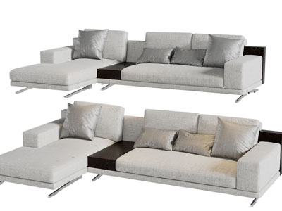 现代布艺转角多人沙发3d模型 现代布艺转角多人沙发