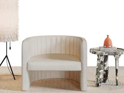 现代布艺单人沙发