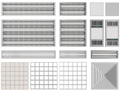 现代办公格栅灯