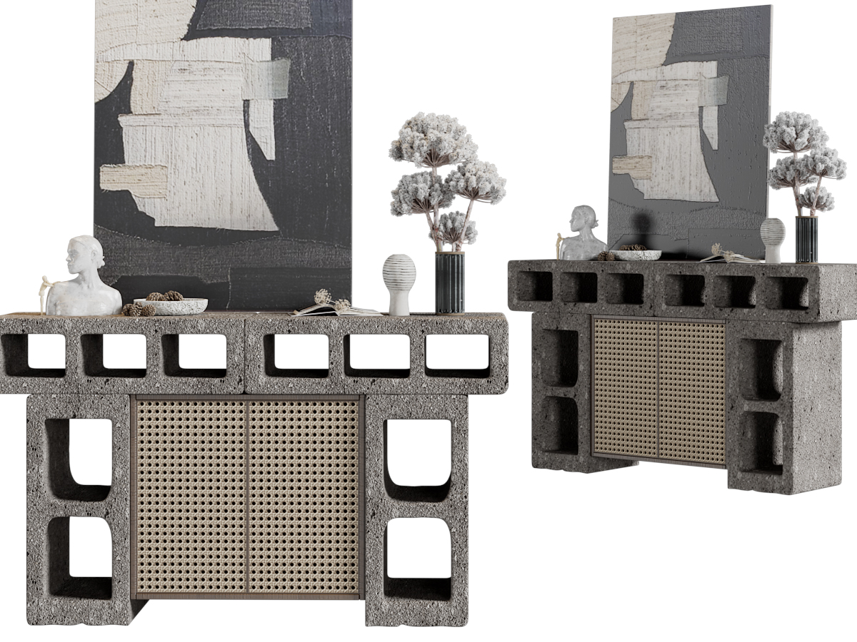 侘寂风端景台3d模型 侘寂风端景台