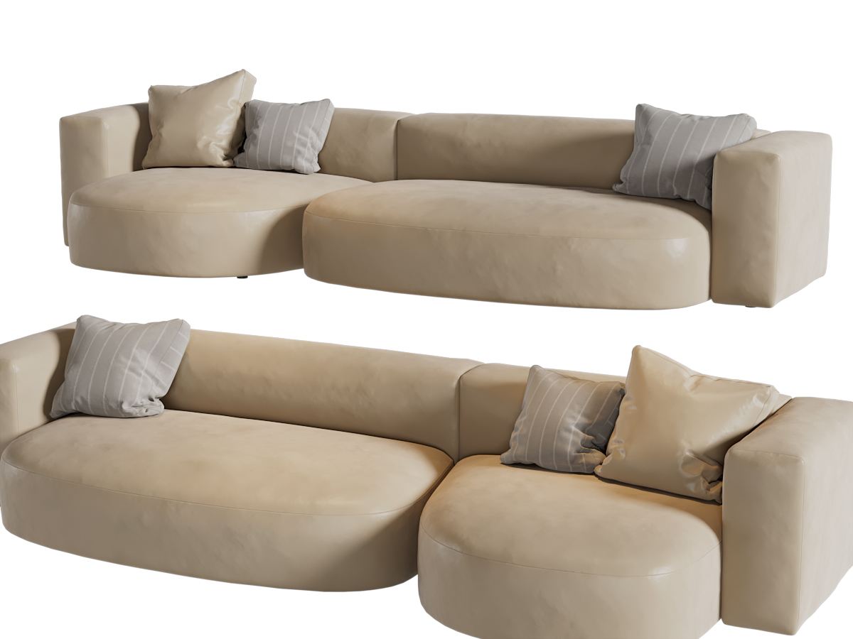 现代多人沙发3d模型 现代多人沙发