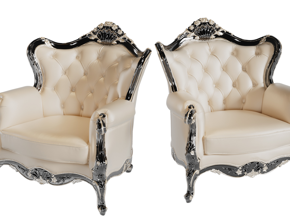 欧式雕花单人沙发