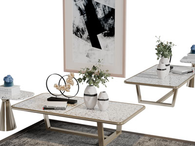 现代轻奢茶几3d模型 现代轻奢茶几