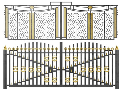 现代铁艺围栏大门