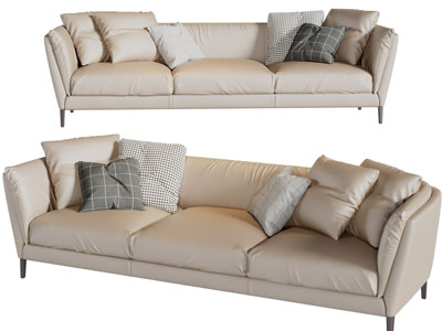 现代布艺多人沙发3d模型 现代布艺多人沙发