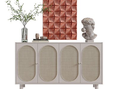 侘寂风玄关柜边柜