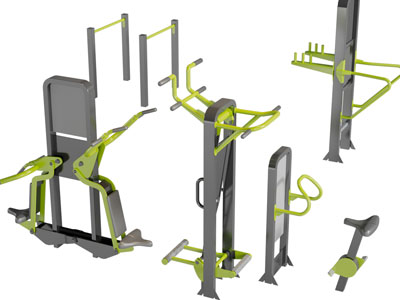 现代健身器材体育设备3d模型 现代健身器材体育设备
