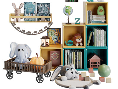 北欧儿童装饰架卡通玩偶玩具