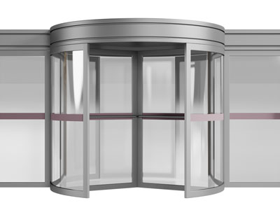 现代酒店旋转门