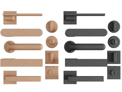 现代门锁拉手3d模型 现代门锁拉手