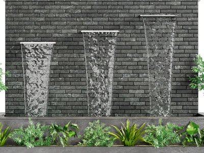 现代瀑布景观园艺小品