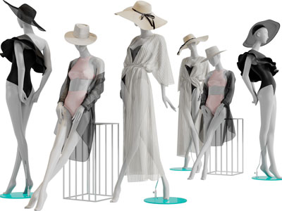 现代女士服装模特3d模型 现代女士服装模特