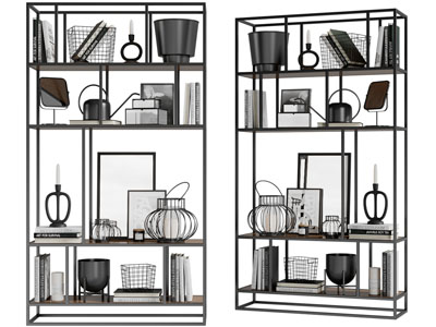 现代金属装饰收纳架