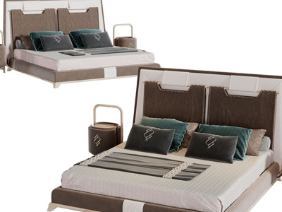 新中式双人床床头柜