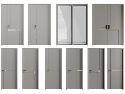 新中式双扇大门、平开门、推拉门