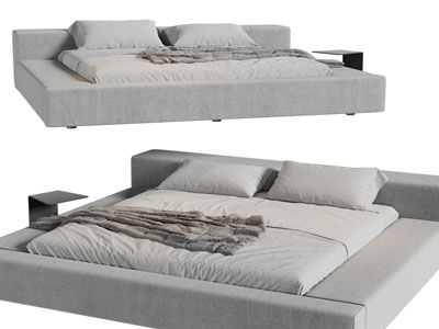 后现代布艺多人沙发3d模型 后现代布艺多人沙发