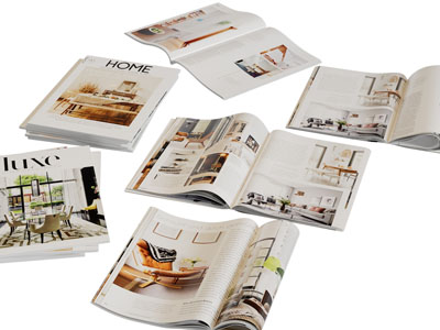 翻开的书籍杂志