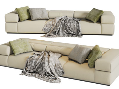 现代布艺多人沙发3d模型 现代布艺多人沙发