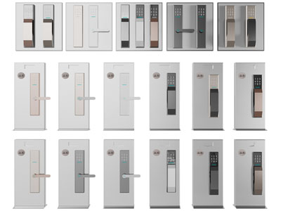 现代指纹密码锁门锁3d模型 现代指纹密码锁门锁