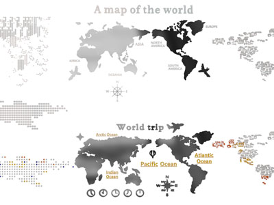 世界地图墙饰挂件