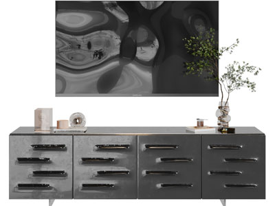 后现代电视柜、电视机