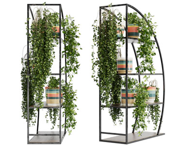 现代吊篮植物金属铁艺装饰架