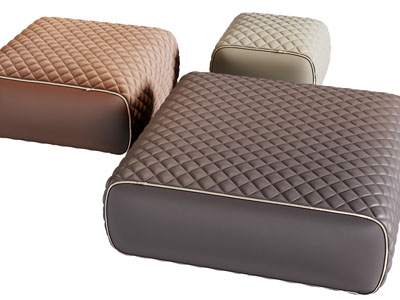 简欧菱形软包沙发凳