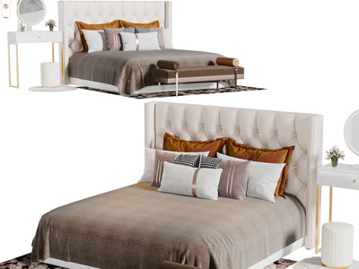 现代轻奢双人床