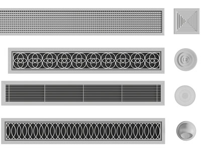 现代空调出风口3d模型 现代空调出风口