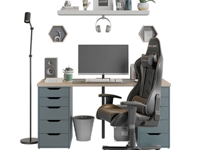 现代书桌椅组合