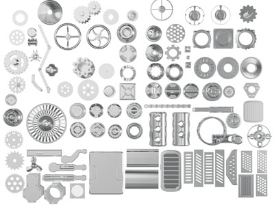 现代工业设备零部件3d模型 现代工业设备零部件